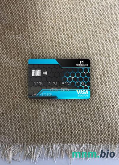 USA Sutton bank signature card wygląd fotograficzny skan PSD + zdjęcie